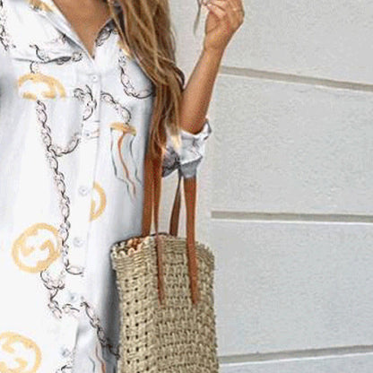 Floral shirt long dress