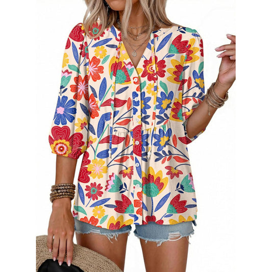 Floral short sleeve