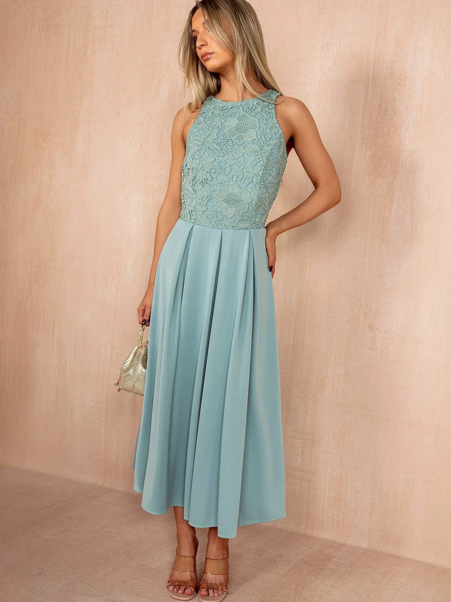 Floral Sleeveless A-Line Dress