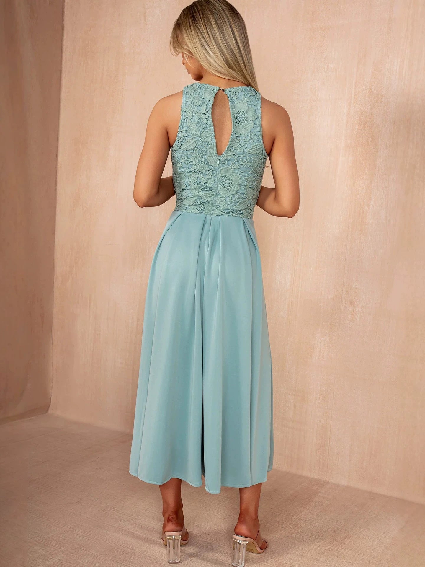 Floral Sleeveless A-Line Dress