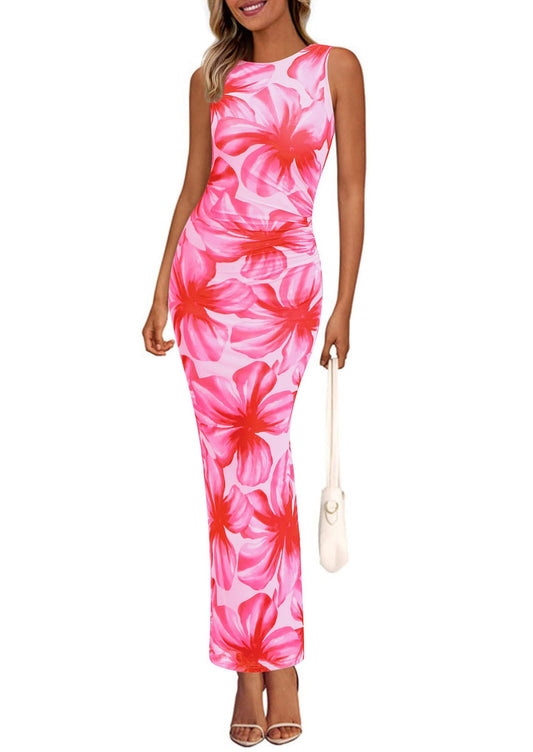 Floral Sleeveless A-Line Dress