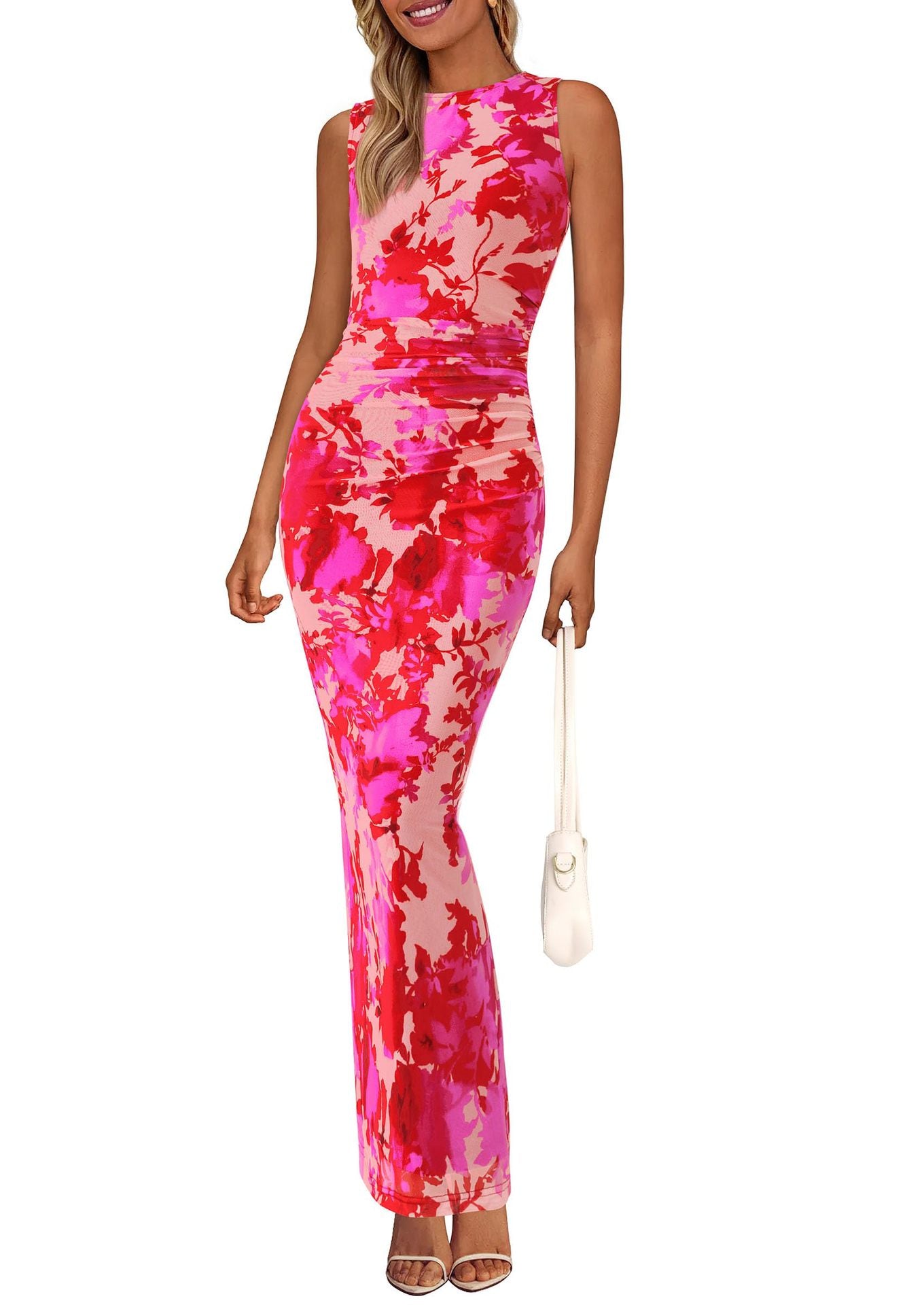 Floral Sleeveless A-Line Dress