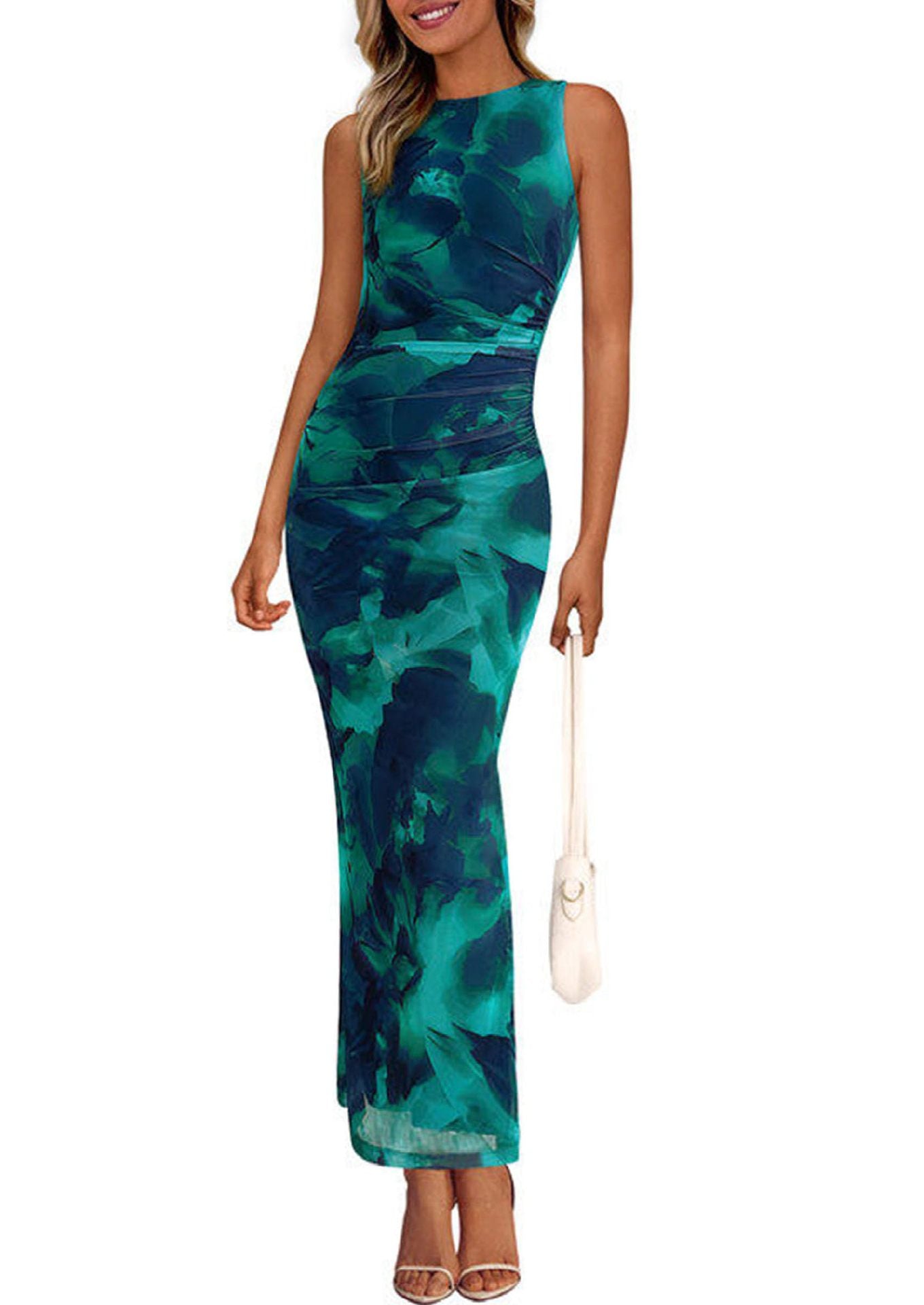 Floral Sleeveless A-Line Dress