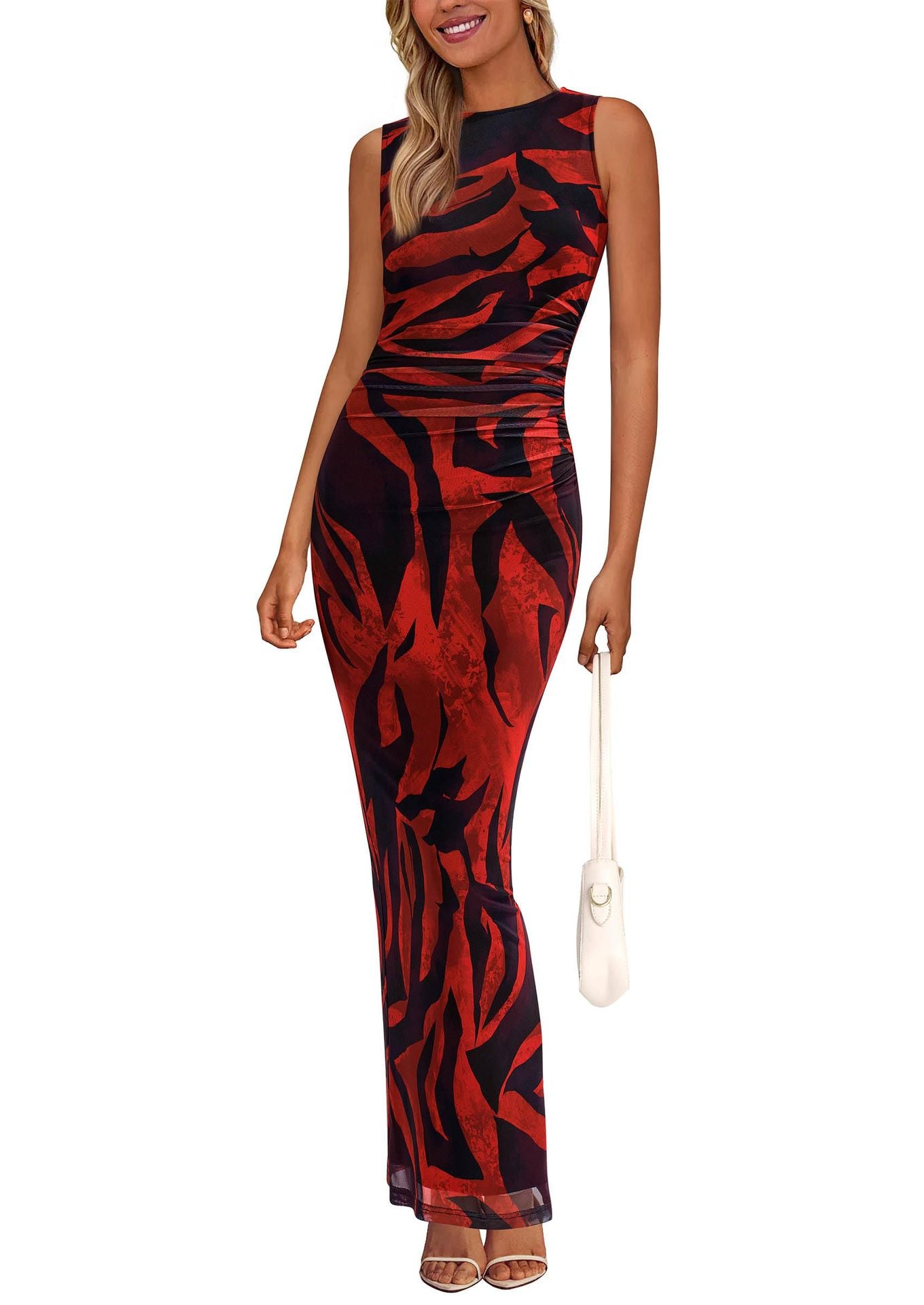 Floral Sleeveless A-Line Dress