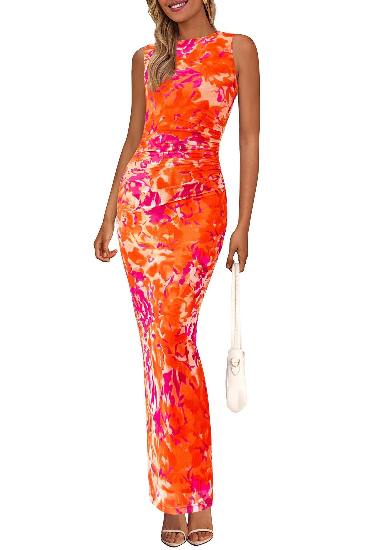 Floral Sleeveless A-Line Dress