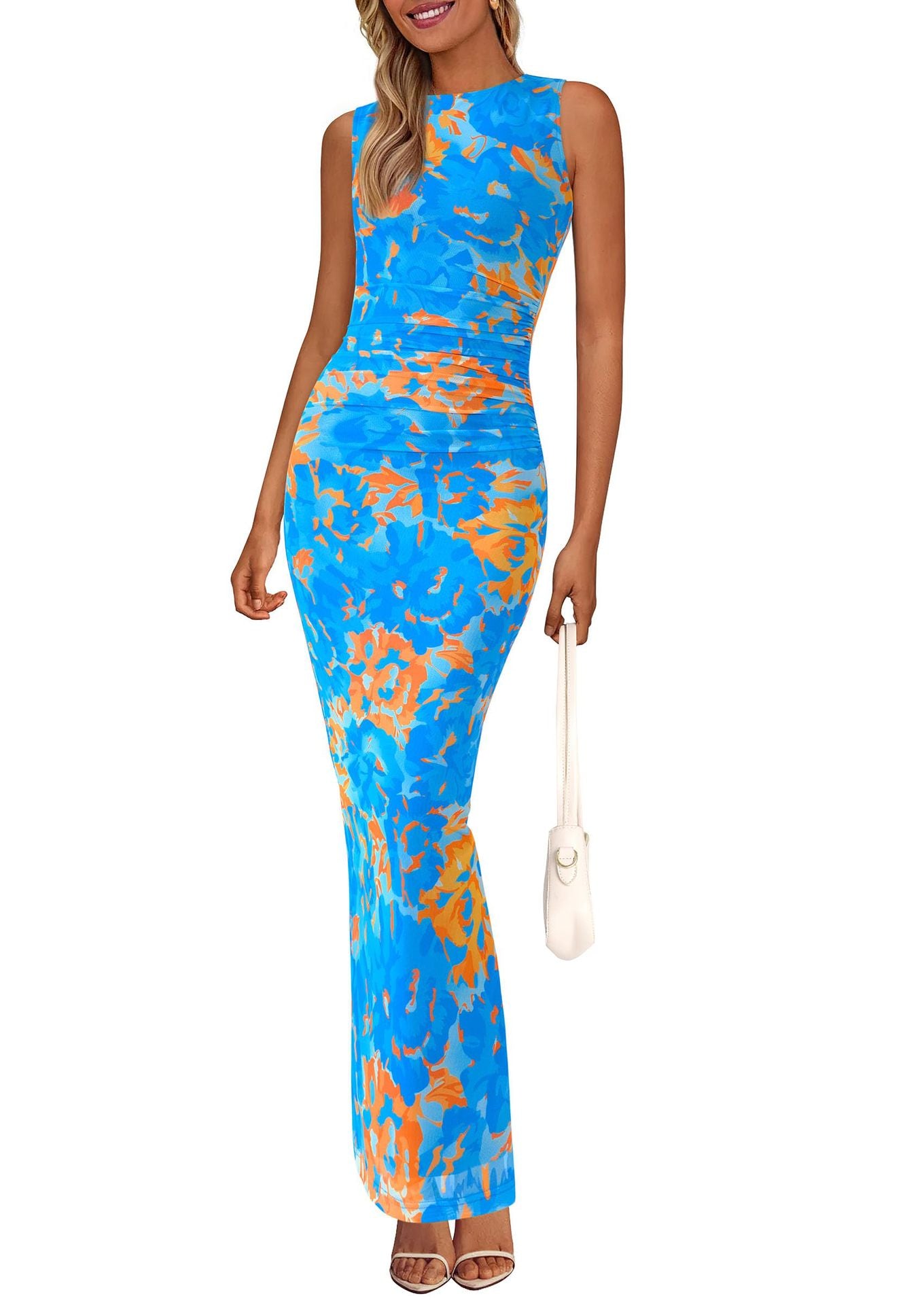 Floral Sleeveless A-Line Dress
