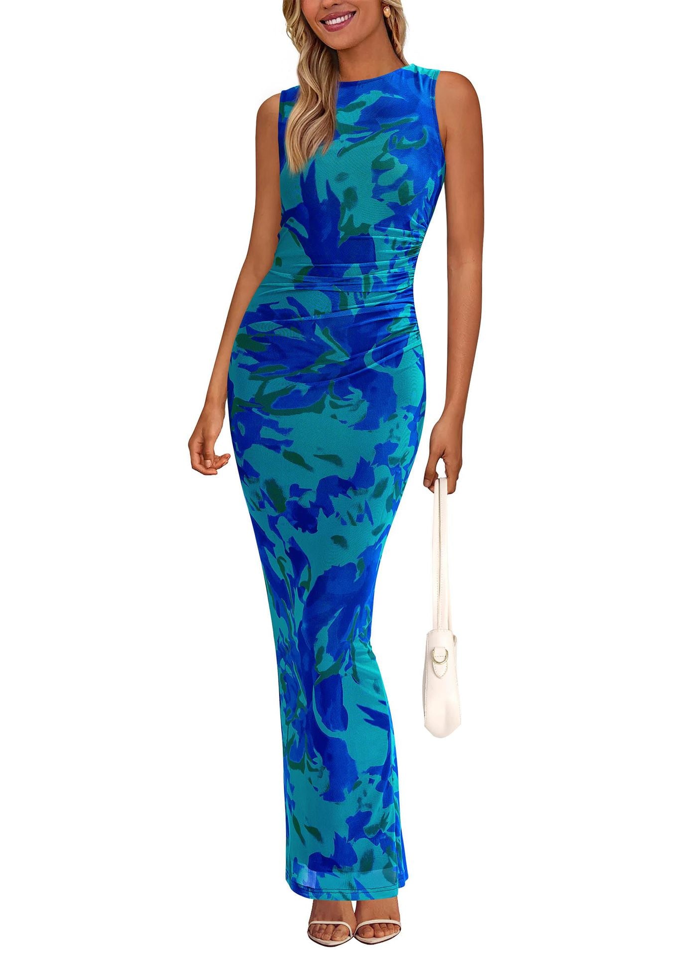 Floral Sleeveless A-Line Dress