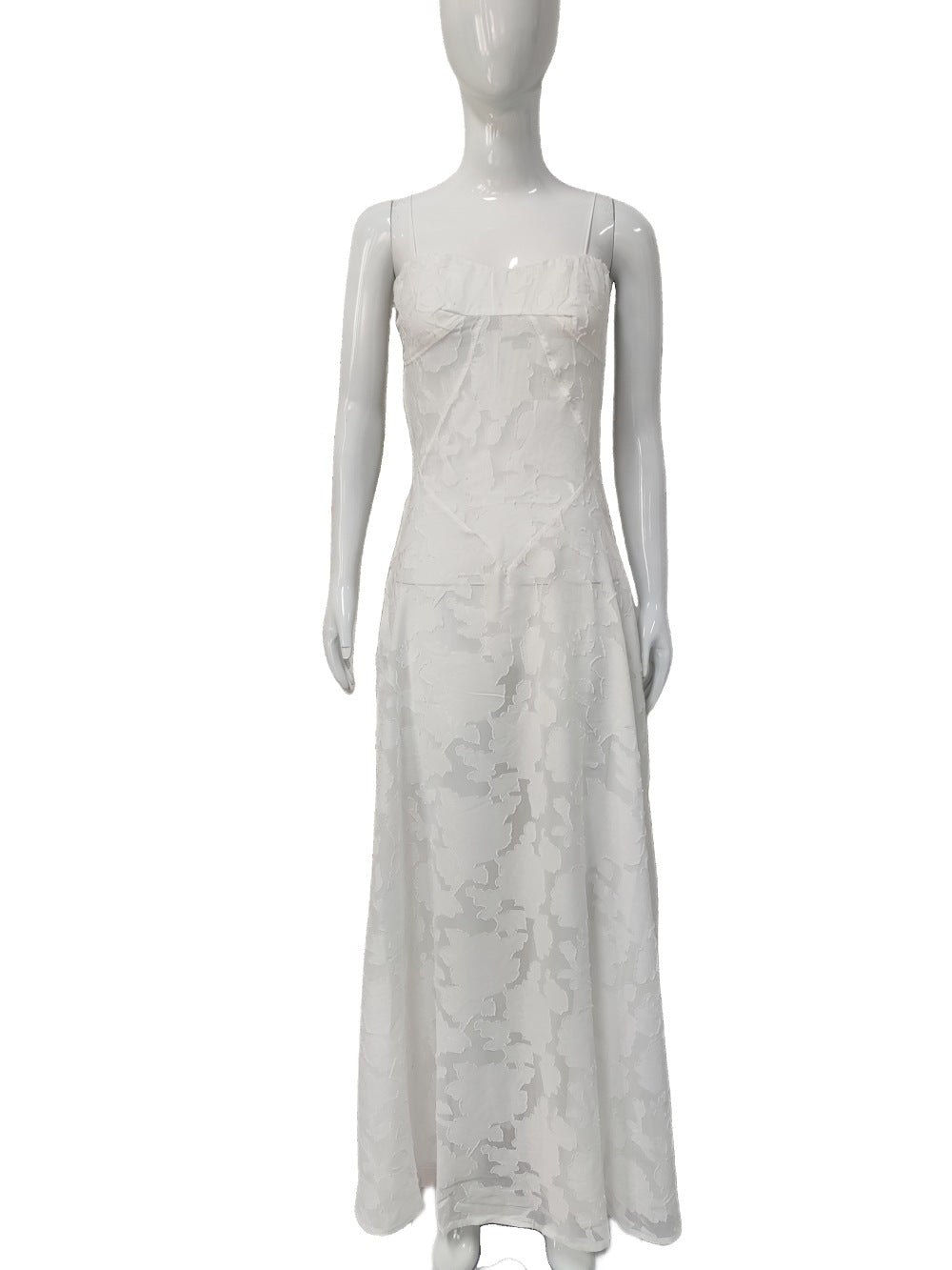 Floral Slip Dress with See-Through Design