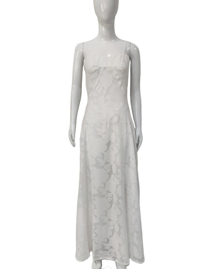 Floral Slip Dress with See-Through Design