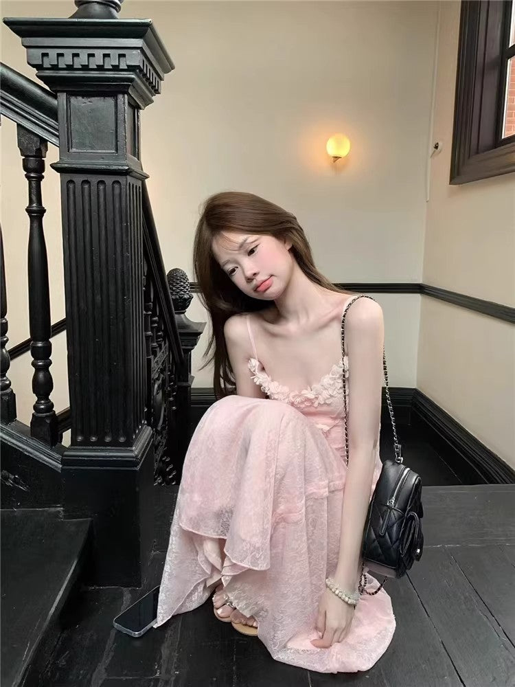 Floral Spaghetti Strap Long Dress