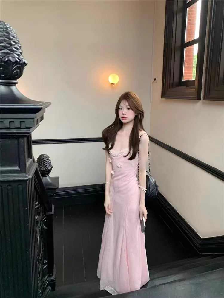 Floral Spaghetti Strap Long Dress