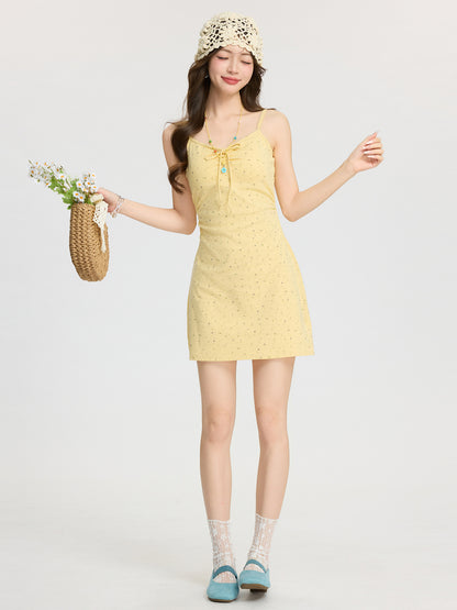 Floral Strappy Dress with Breast Pads