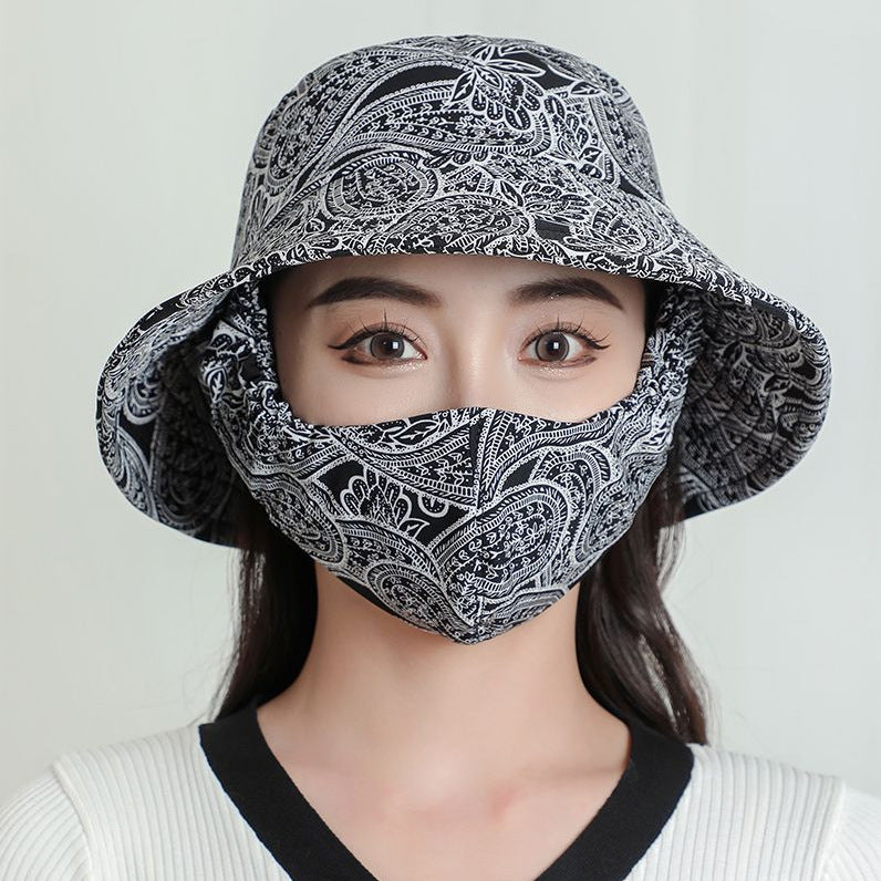 Floral Sun Hat with Wide Brim