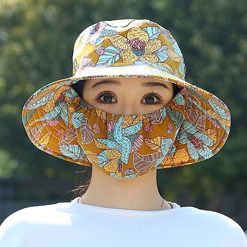 Floral Sun Hat with Wide Brim