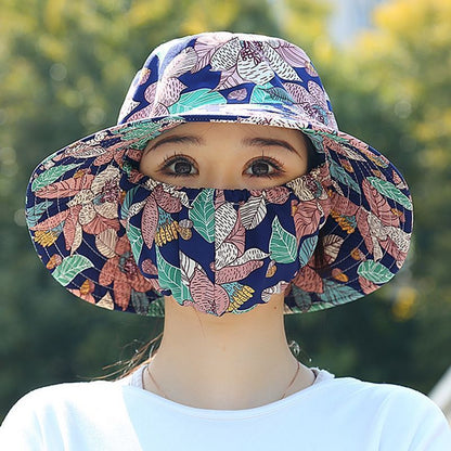 Floral Sun Hat with Wide Brim