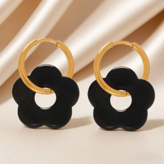 Floral Titanium Steel Earrings