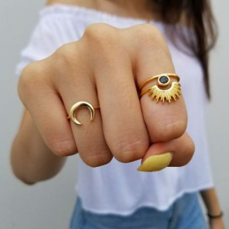 Floral Titanium Steel Finger Ring
