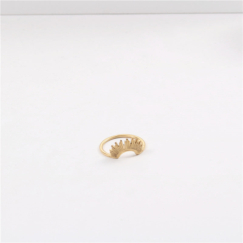 Floral Titanium Steel Finger Ring