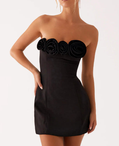 Floral Tube Top A-Line Dress