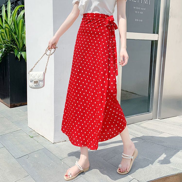 Floral Wrap Midi Skirt