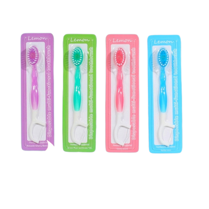 Flossing toothbrush