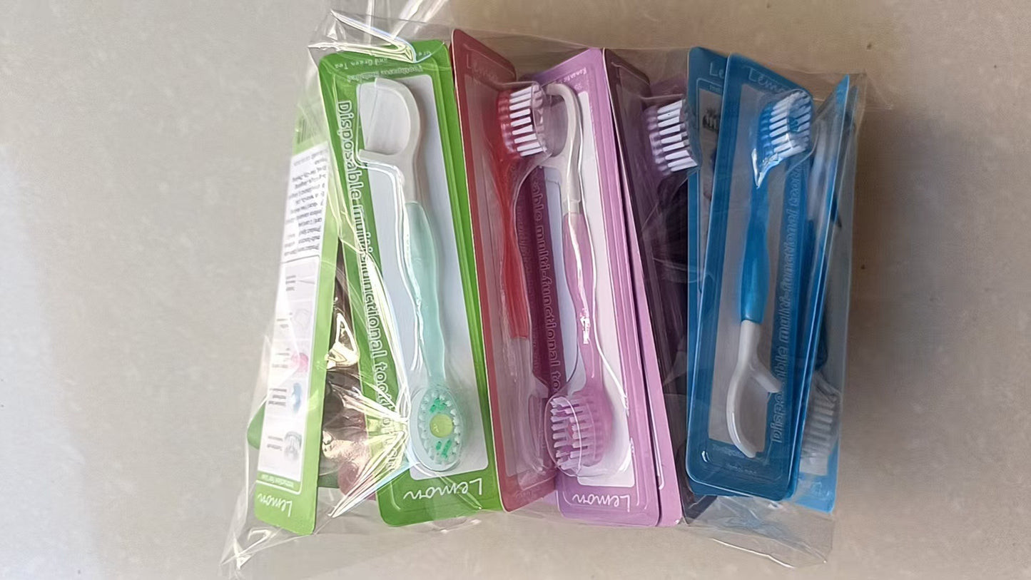 Flossing toothbrush