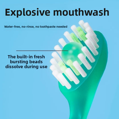 Flossing toothbrush