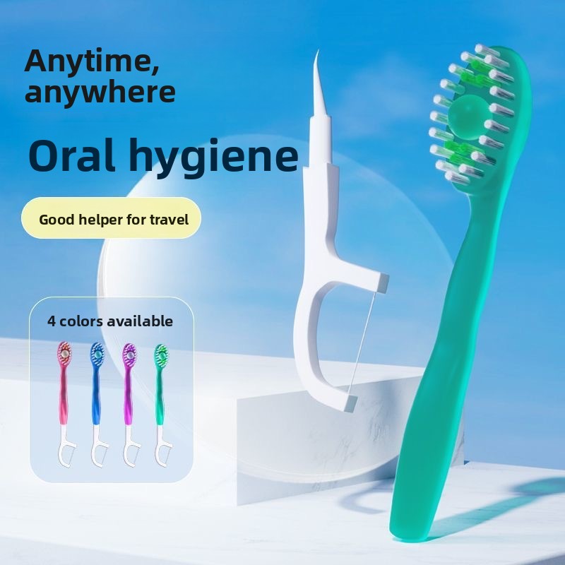Flossing toothbrush