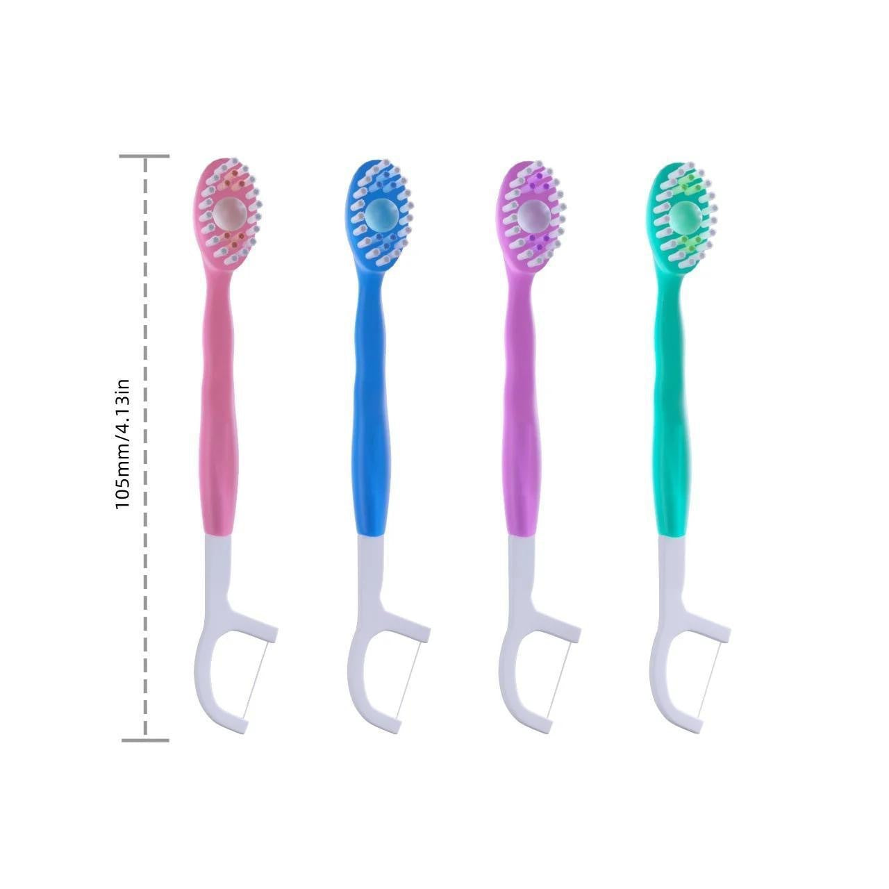Flossing toothbrush
