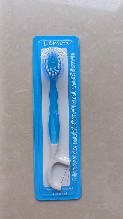 Flossing toothbrush