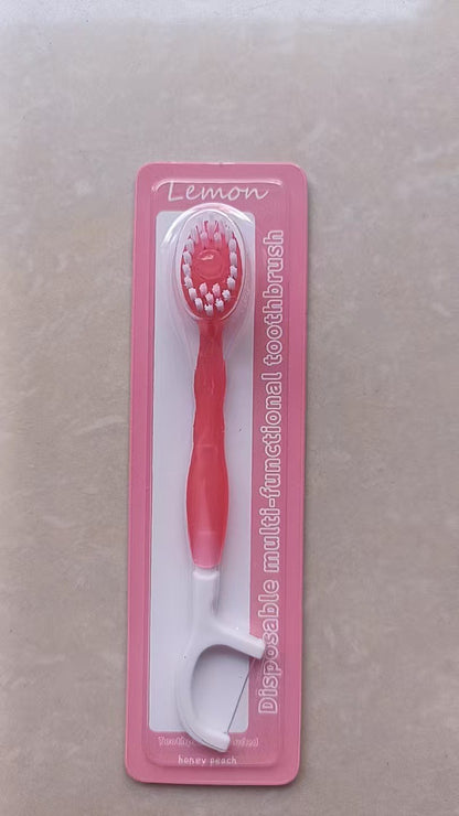 Flossing toothbrush