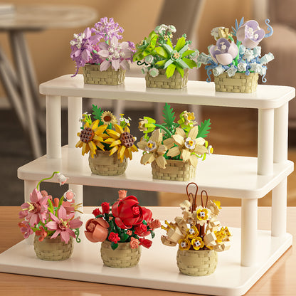 Flower basket potted plant building blocks