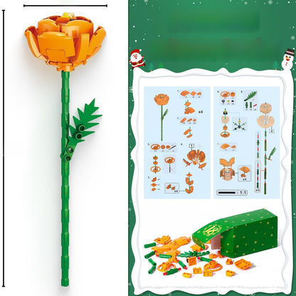 Flower bouquet building block set