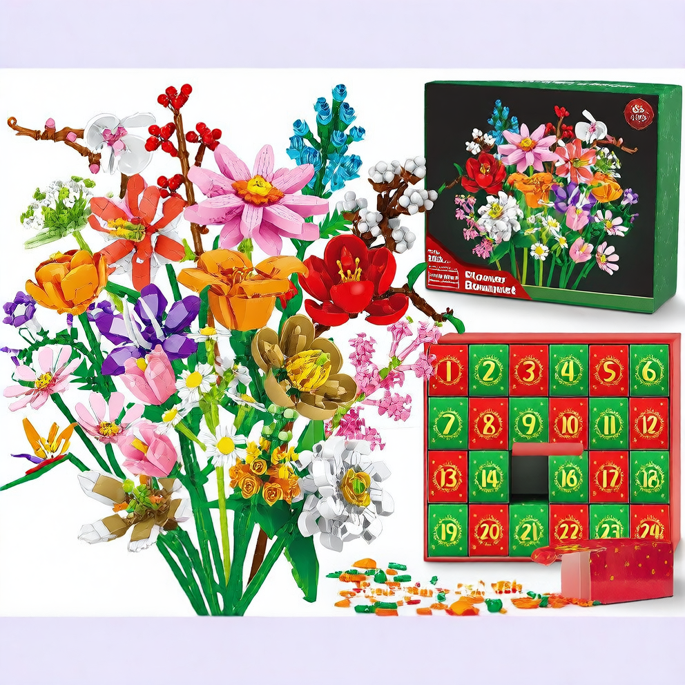 Flower Bouquet Building Blocks Christmas DIY Toy