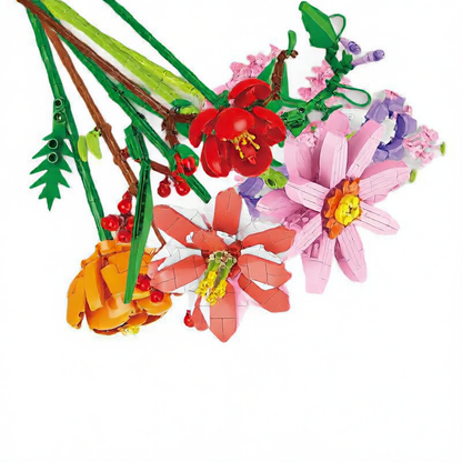 Flower Bouquet Christmas Countdown Building Blocks Toy
