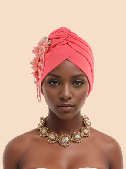 Flower headscarf hat