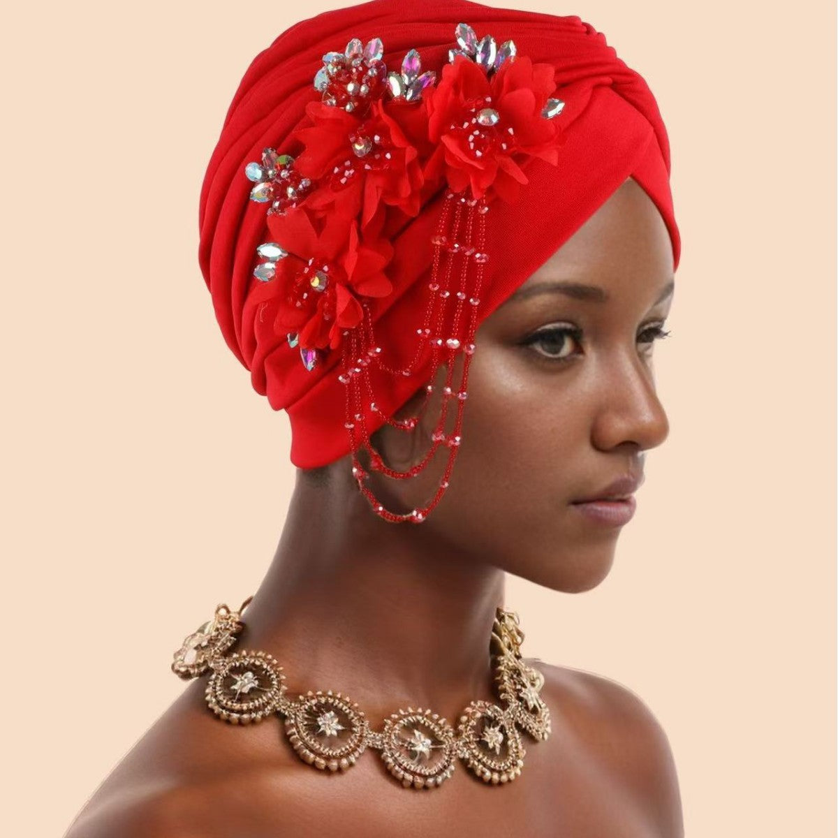 Flower headscarf hat