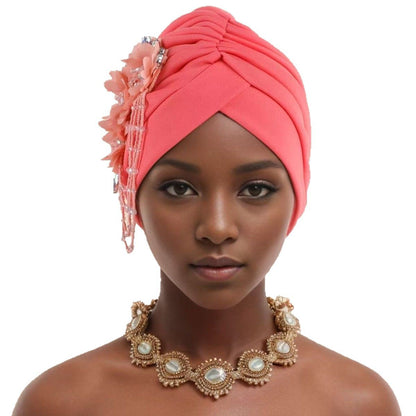 Flower headscarf hat