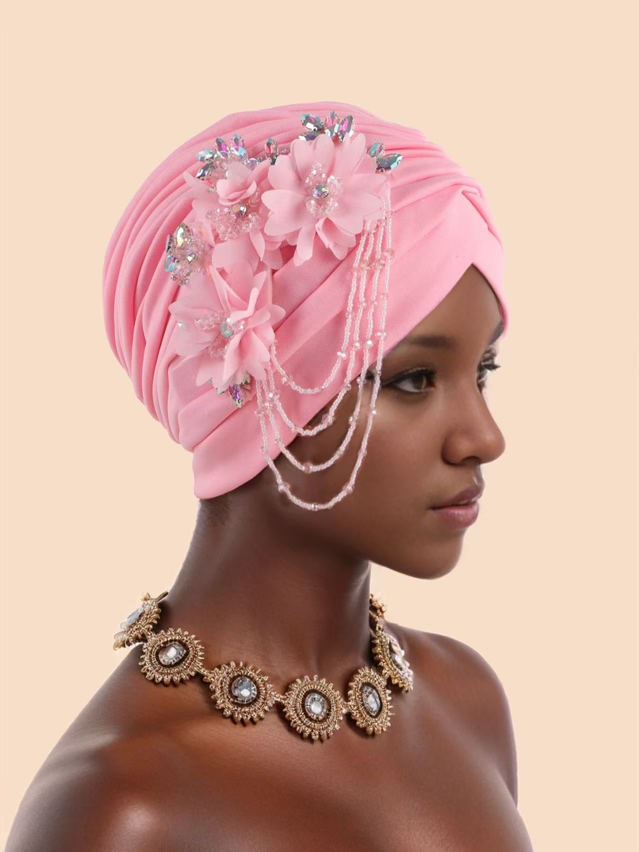 Flower headscarf hat