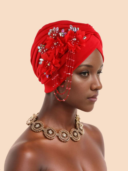 Flower headscarf hat