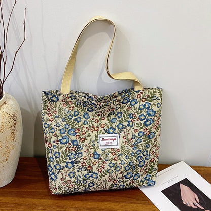 Flower Printed Shoulder Bag