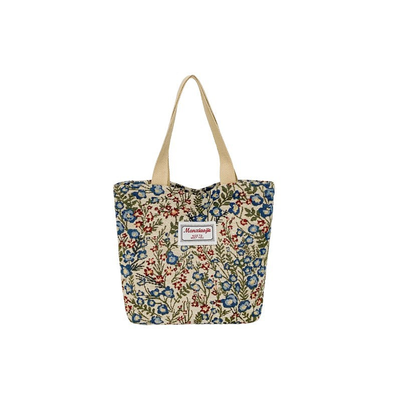 Flower Printed Shoulder Bag