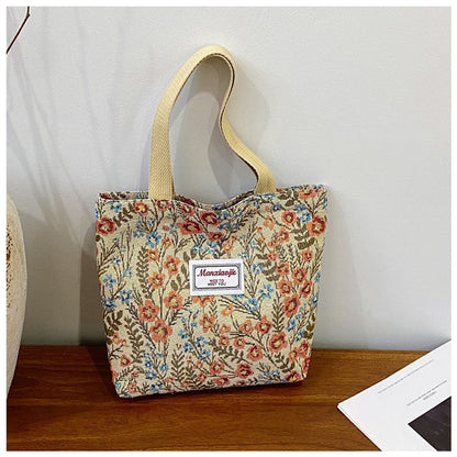 Flower Printed Shoulder Bag