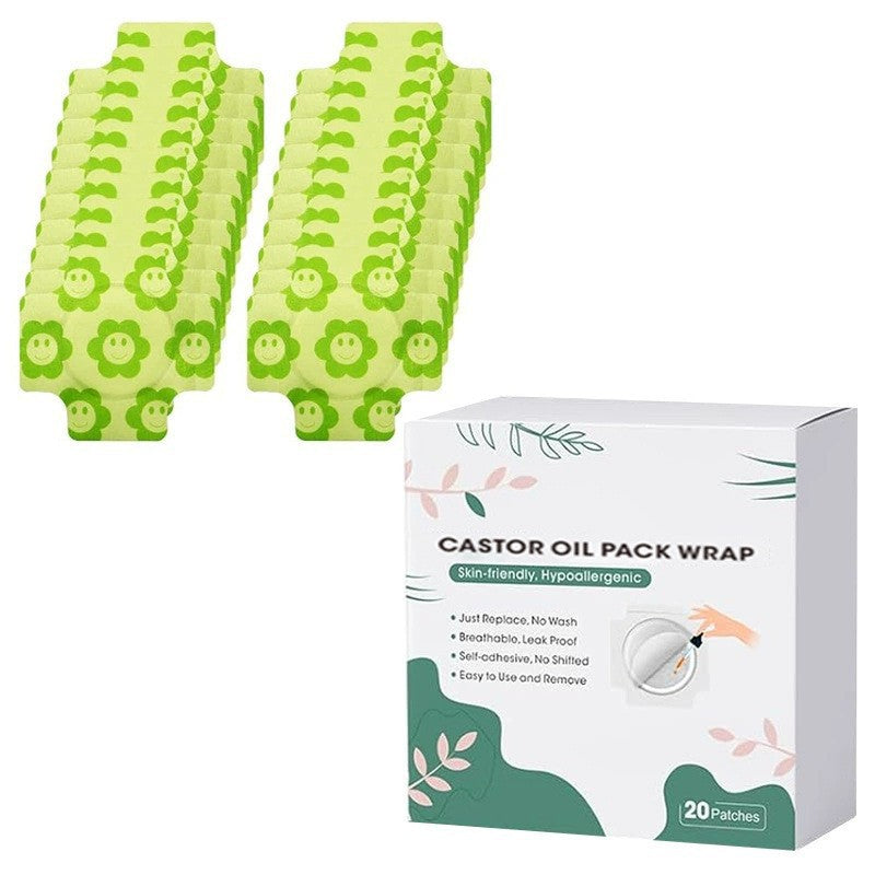 Flower-shaped castor oil patch