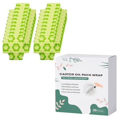 Flower-shaped castor oil patch