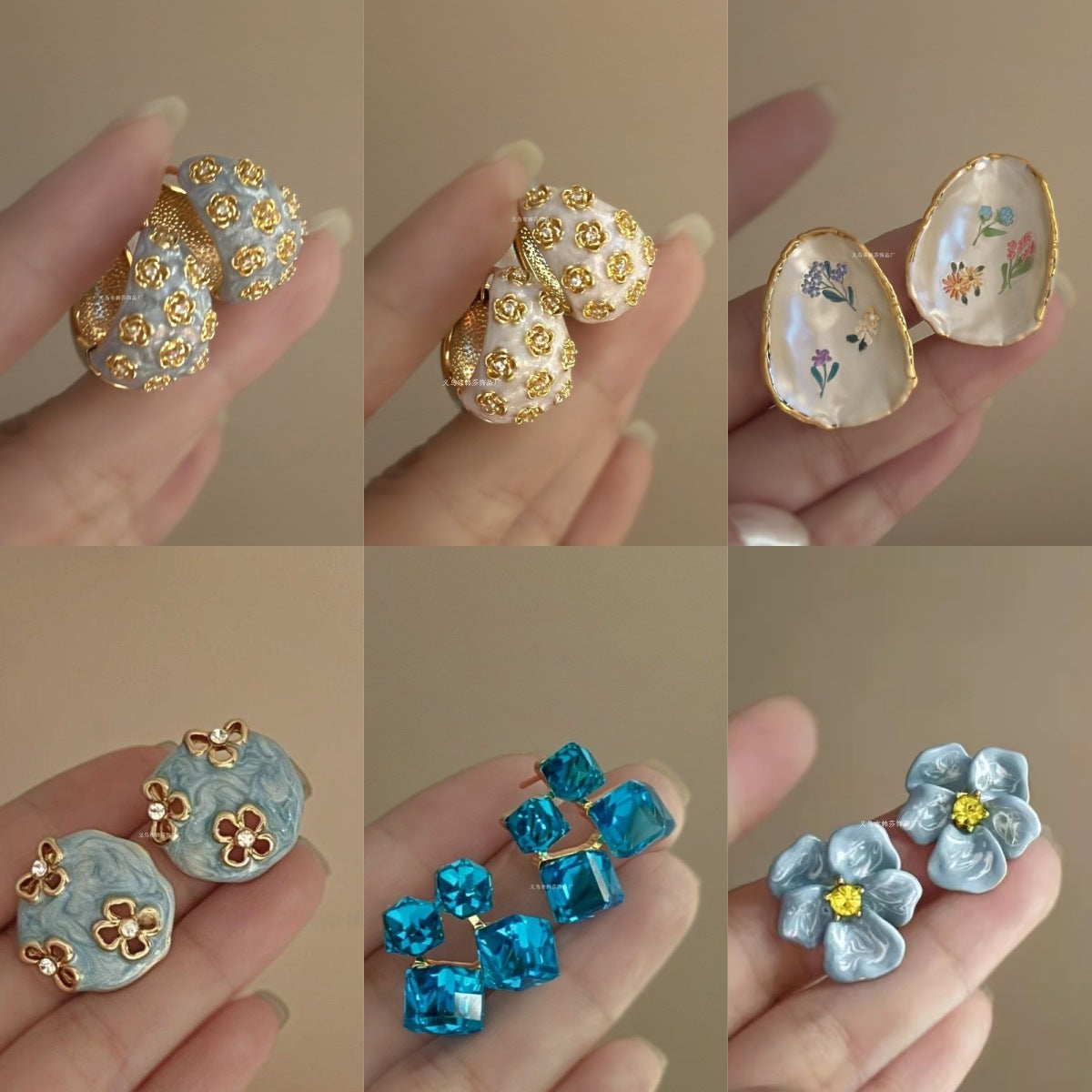 Flower Zircon Earrings