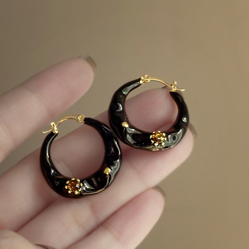 Flower Zircon Earrings