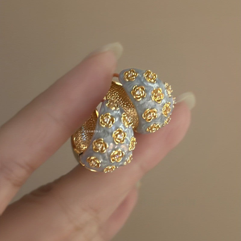 Flower Zircon Earrings