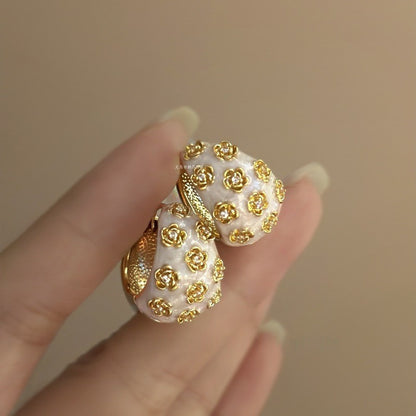 Flower Zircon Earrings