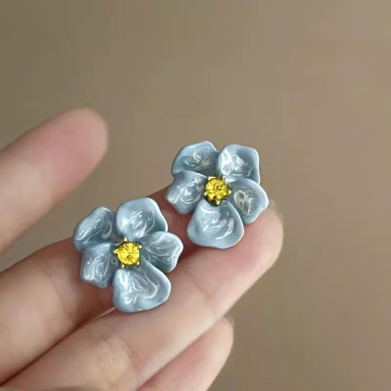 Flower Zircon Earrings